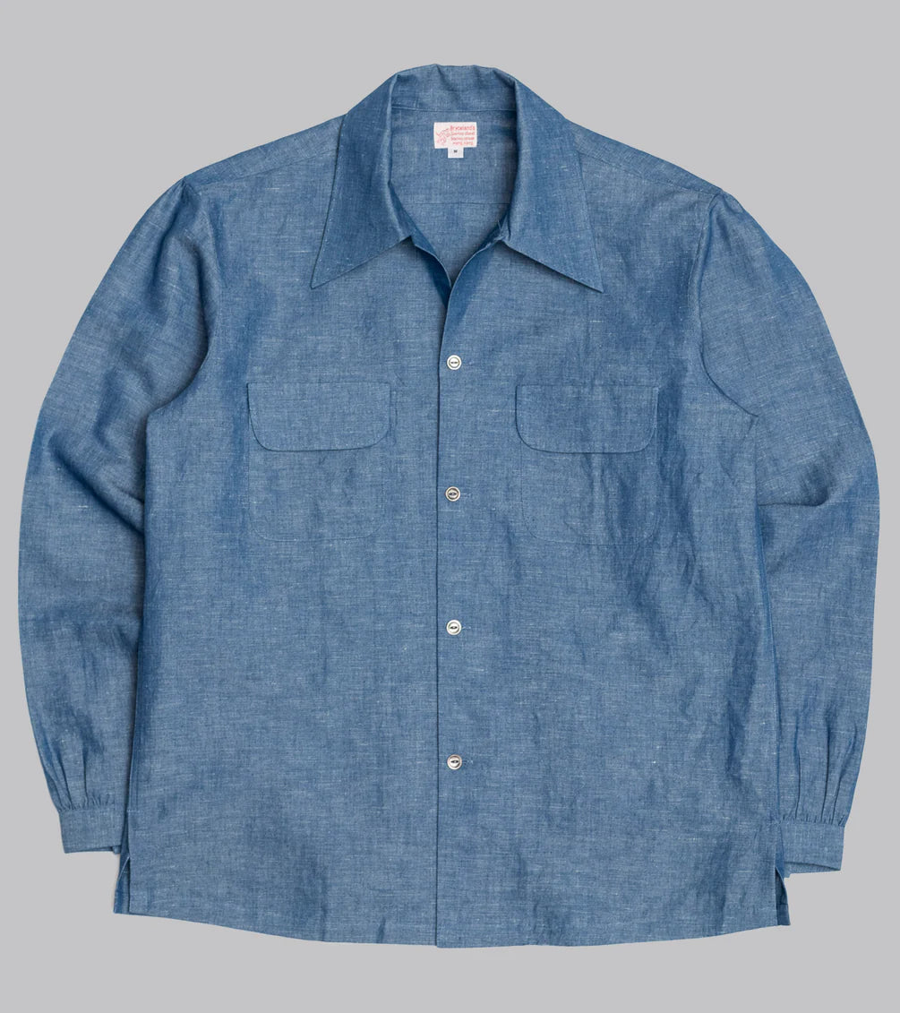 Bryceland's Sports Shirt Cotton / Linen Chambray