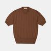 ‘Skipper’ Cable-Knit Tee Brown