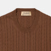 ‘Skipper’ Cable-Knit Tee Brown