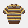 ‘Skipper’ Striped Tee Brown/Grey/Yellow