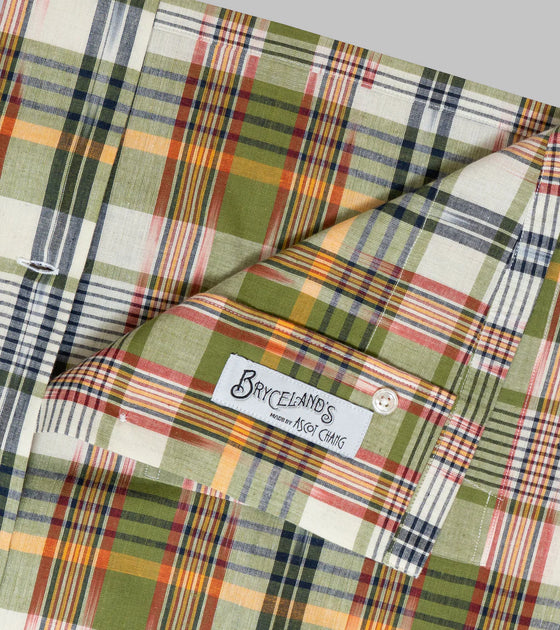Bryceland's Cabana Shirt Indian Madras / Green
