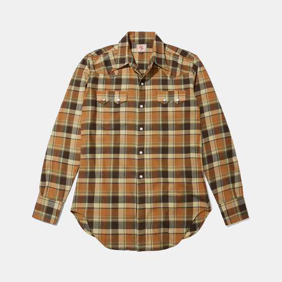 Bryceland's Sawtooth Westerner Flannel Brown Check