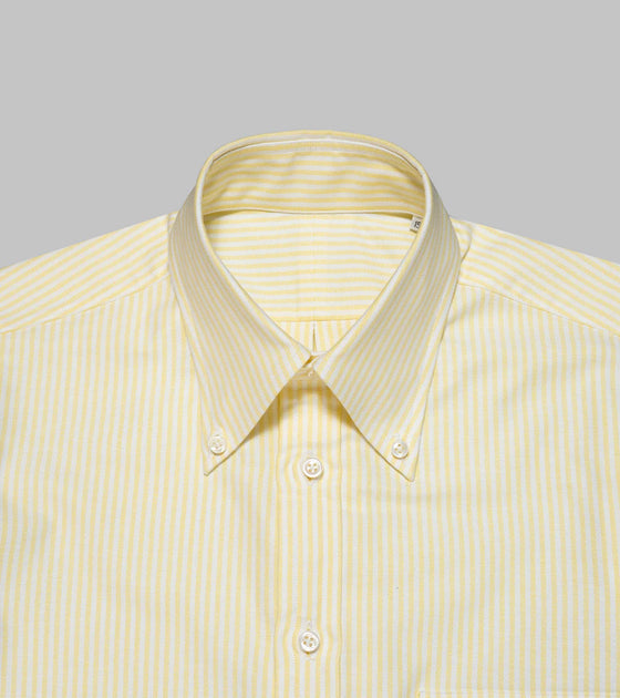 Bryceland's Perfect OCBD Striped Shirt Yellow