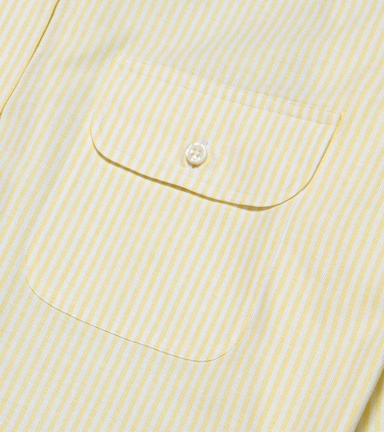 Bryceland's Perfect OCBD Striped Shirt Yellow