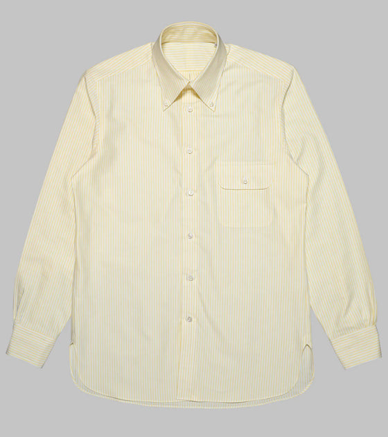 Bryceland's Perfect OCBD Striped Shirt Yellow