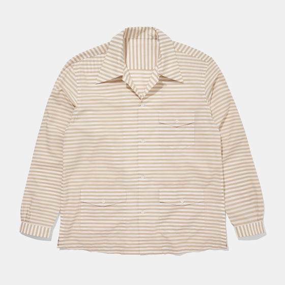 Bryceland's Cabana Shirt Yellow Striped Border.