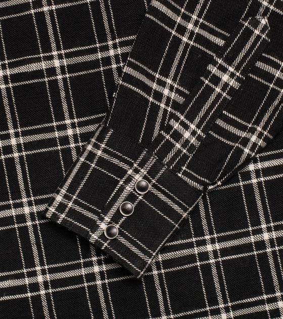 Bryceland's Sawtooth Westerner Flannel Black/White