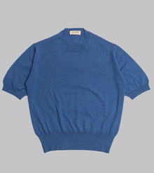  Bryceland's Cotton Short Sleeve ‘Skipper’ Tee Blue