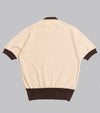 Bryceland's Cotton Short Sleeve ‘Skipper’ Tee Brown / Cream