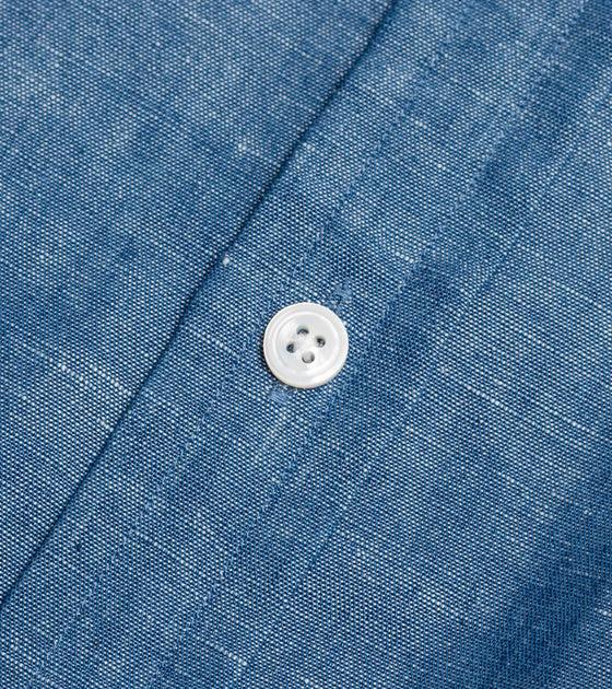 Bryceland's Point Tab Collar Shirt Cotton / Linen Chambray