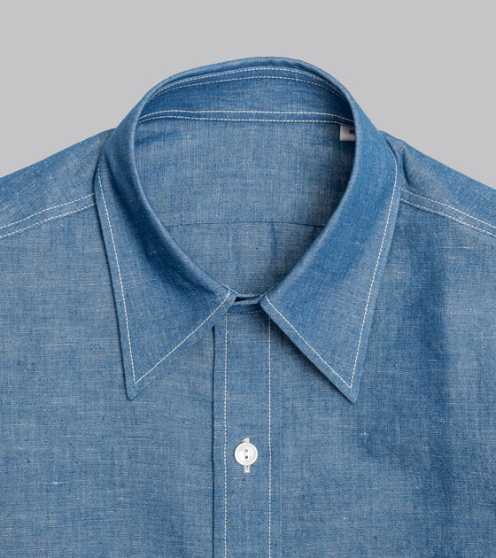 Bryceland's USN Shirt Cotton / Linen Chambray