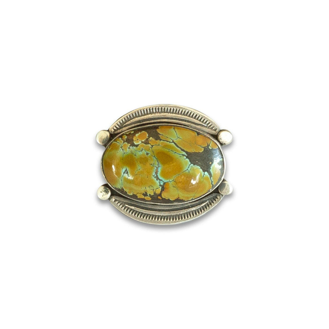  Red Rabbit Trading Co. /  Ring Turquoise Side Set Oval Split Shank.