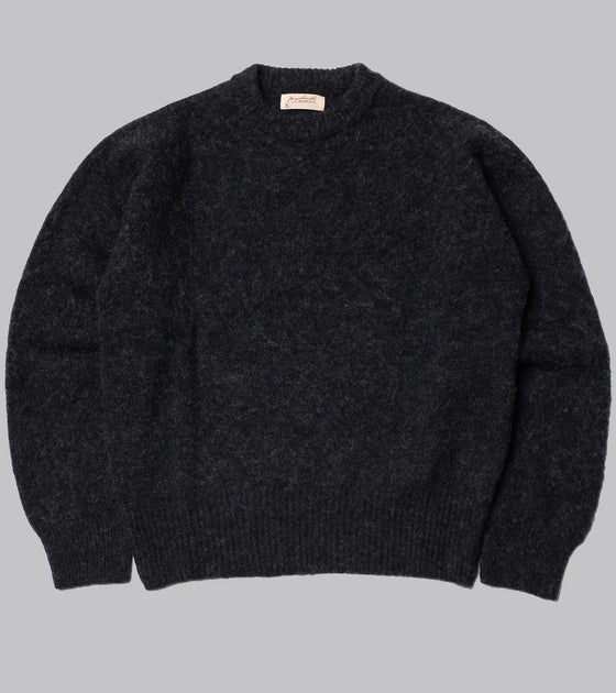 Bryceland's Shaggy Shetland Sweater Charcoal