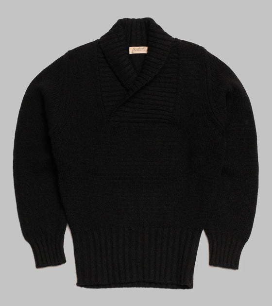 Bryceland's RAF Shawl Collar Pullover Black