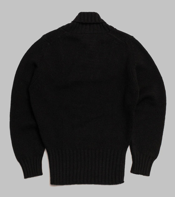 Bryceland's RAF Shawl Collar Pullover Black