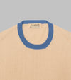 Bryceland's Cotton Short Sleeve ‘Skipper’ Tee Cream/Blue