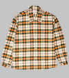 Bryceland's Sports Shirt Cotton Flannel Green / Orange Check