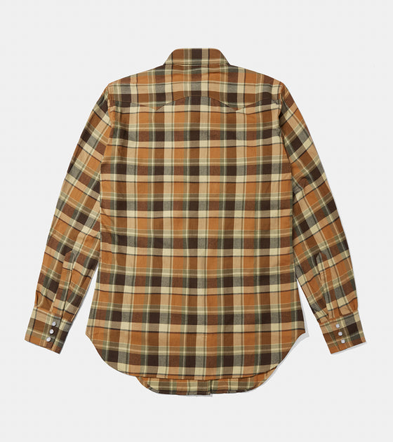 Bryceland's Sawtooth Westerner Flannel Brown Check