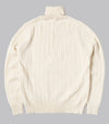 Bryceland's Cashmere Cable-Knit Rollneck Pullover Ecru