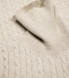 Bryceland's Cashmere Cable-Knit Rollneck Pullover Beige
