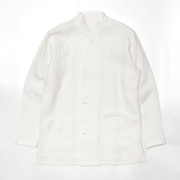 Bryceland's Frogged Button Shirt White | Bryceland's Tokyo