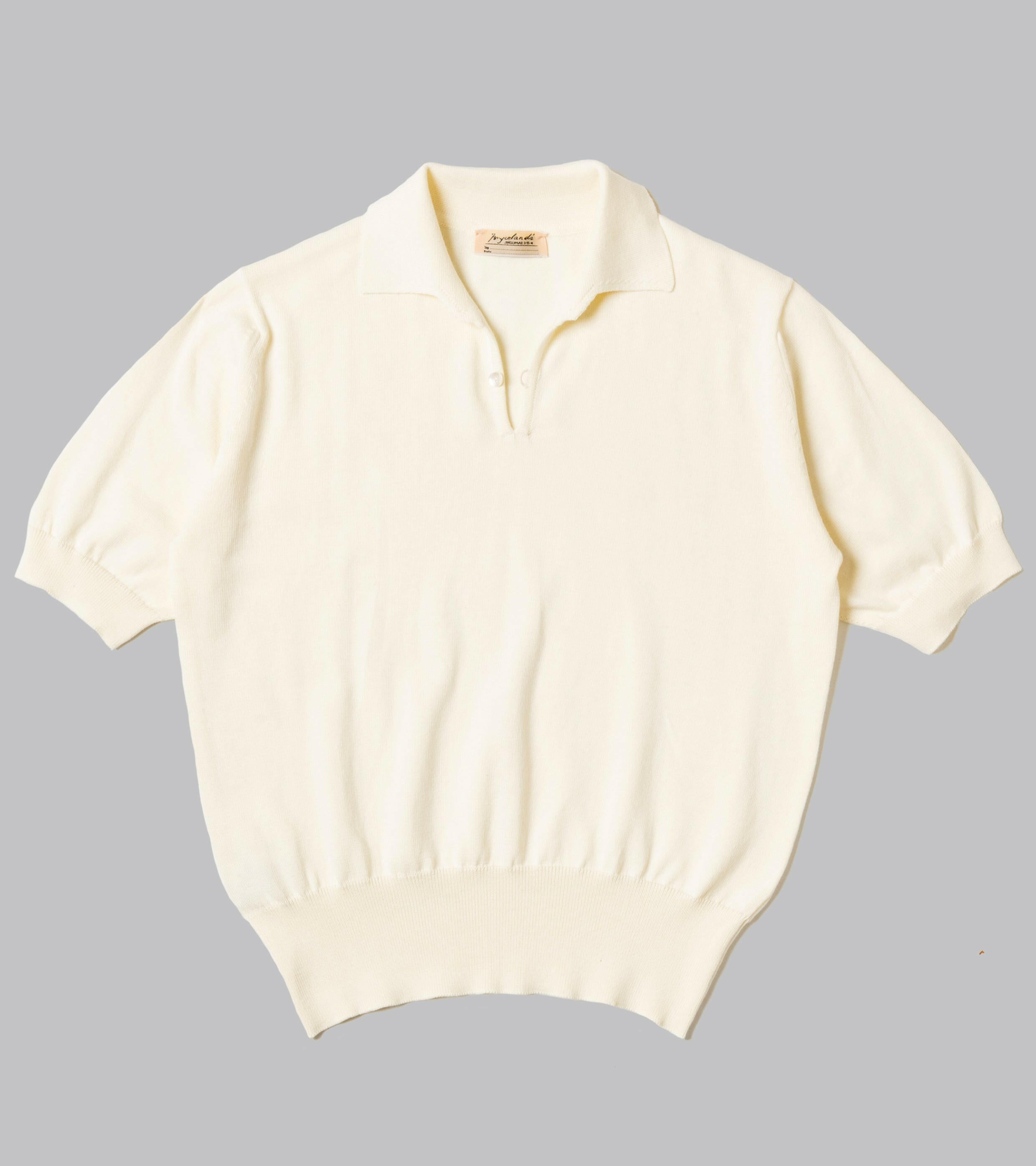 BRYCELAND'S⭐️スキッパーポロ⭐️ケンジ着用サイズ38⭐️ Cotton Short Sleeve 'Skipper' Polo Black | Bryceland's Tokyo