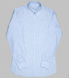 Bryceland's Tab Collar Striped Shirt Blue