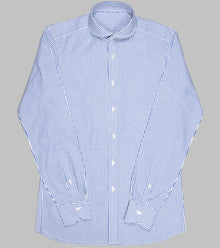  Bryceland's Winston Collar Striped Shirt Blue