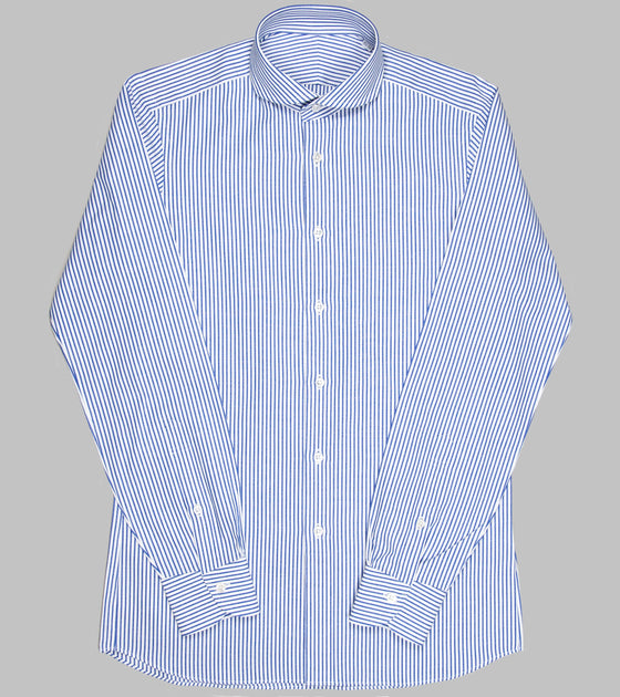 Bryceland's Winston Collar Striped Shirt Blue